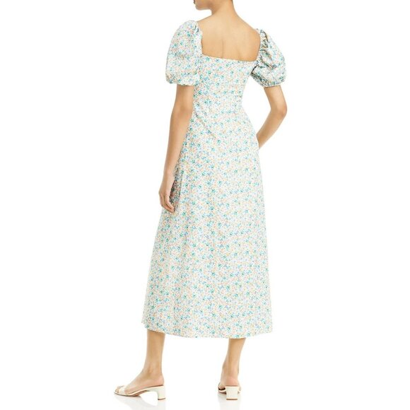SIGNIFICANT OTHER Katie Floral Puff Sleeve Midi Dress in Bluebell Posie NWT $236 - Picture 2 of 8